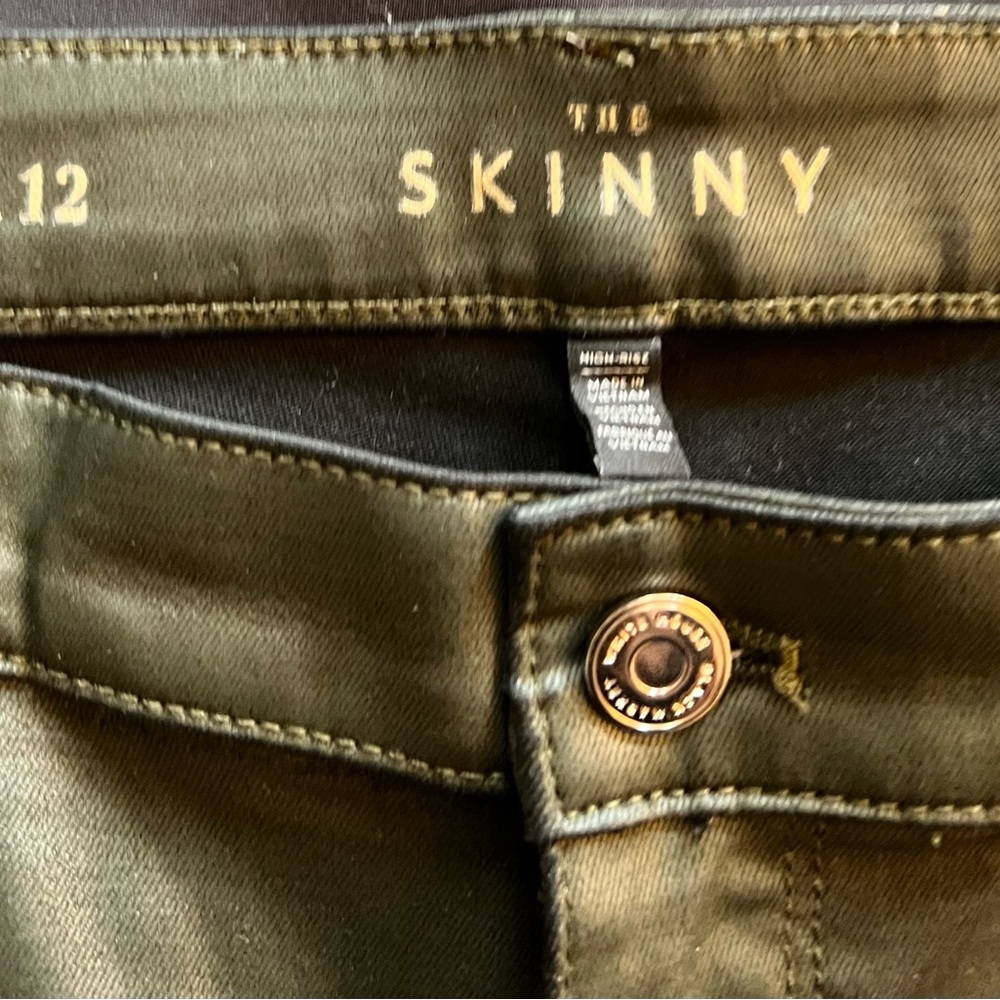 White House Black Market Olive Skinny Jeans